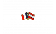Freundschaftspin Frankreich - Lettland - 22 mm