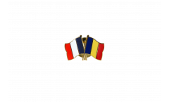 Freundschaftspin Frankreich - Rumänien - 22 mm