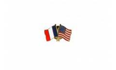 Freundschaftspin Frankreich - USA - 22 mm