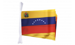 Fahnenkette Venezuela 8 Sterne mit Wappen - 15 x 22 cm
