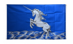 Balkonflagge Einhorn blau - 90 x 150 cm