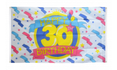 Balkonflagge Happy Birthday 30 - 90 x 150 cm