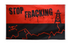 Balkonflagge Stop Fracking - 90 x 150 cm