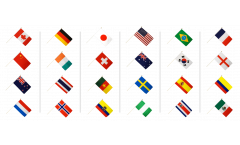 Stockflaggen Set Frauen WM 2015 - 30 x 45 cm