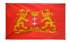 Balkonflagge Polen Danzig mit großem Wappen - 90 x 150 cm