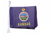 Fahnenkette USA Kansas - 15 x 22 cm