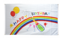 Balkonflagge Happy Birthday - 90 x 150 cm