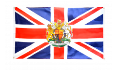 Balkonflagge Großbritannien mit Wappen - 90 x 150 cm