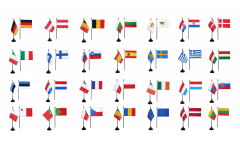 Tischfahnen Set Europäische Union EU 28 Staaten - 10 x 15 cm