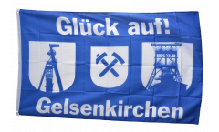17 x 150 cm gratis Aufkleber Flaggenfritze Schal FC Schalke 04 Classic