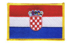 Kroatien benobler FanShirts4u Aufnäher Silberne Umrandung Bestickt Flagge Patch Badge Fahne Croatia Wappen 7 x 5,6cm