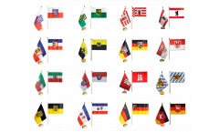 Tischflaggen Set Deutschland 16 Bundesländer - 15 x 22 cm