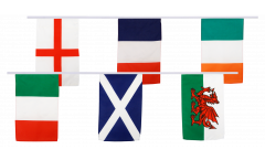 Fahnenkette Six Nations Turnier - 30 x 45 cm