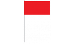Papierfahnen Einfarbig Rot - 12 x 24 cm
