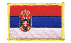 Aufnäher Serbien mit Wappen - 8 x 6 cm