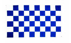 Balkonflagge Karo Blau-Weiß - 90 x 150 cm