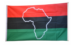 Balkonflagge Afro Amerikaner UNIA mit Afrika Karte - 90 x 150 cm