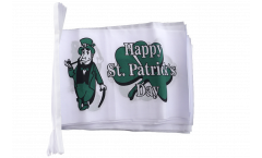 Fahnenkette Happy St. Patrick's Day - 15 x 22 cm