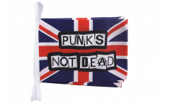 Fahnenkette Großbritannien Punks Not Dead - 15 x 22 cm