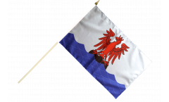 Flaggenfritze® Stockflagge Niederlande Limburg – 30x45 Cm, Polyester, Mit Holzstab