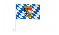 Autofahne Deutschland Bayern mit Wappen - 30 x 40 cm