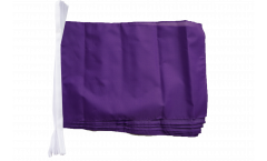 Fahnenkette Einfarbig Lila - 30 x 45 cm