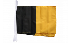 Fahnenkette Schwarz-Gelb - 30 x 45 cm