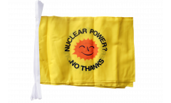 Fahnenkette Atomkraft Nein Danke englisch - Nuclear Power No Thanks - 30 x 45 cm