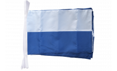 Fahnenkette Streifen weiß-blau - 30 x 45 cm