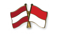 Freundschaftspin Österreich - Indonesien - 22 mm