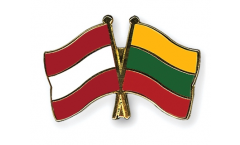 Freundschaftspin Österreich - Litauen - 22 mm