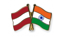 Freundschaftspin Österreich - Indien - 22 mm