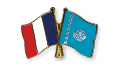 Freundschaftspin Frankreich - Kasachstan - 22 mm