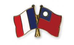 Freundschaftspin Frankreich - Taiwan - 22 mm