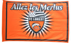 Flagge mit Hohlsaum FC Lorient  - 90 x 140 cm