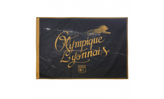 Flagge mit Hohlsaum Olympique Lyon schwarz  - 100 x 140 cm