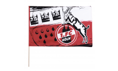 Stockflagge 1. FC Köln Wappen - 60 x 90 cm