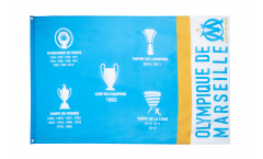 Hissflagge Olympique Marseille Palmarès - 90 x 150 cm