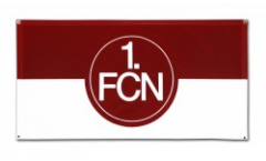 Zimmerflagge 1. FC Nürnberg Logo rot-weiß  - 70 x 140 cm