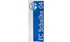 Hissflagge FC Schalke 04 Blau und Weiß  - 150 x 400 cm
