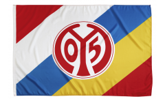 Flagge mit Hohlsaum 1. FSV Mainz 05 Fastnacht bunt  - 80 x 120 cm