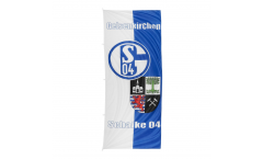 Hissflagge FC Schalke 04 GE-Schalke recycelt - 150 x 400 cm
