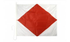 Signalflagge Foxtrot (F) - 75 x 90 cm