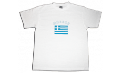 T-Shirt Griechenland, weiß, Größe M, Round-T