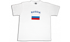 T-Shirt Russland, weiß, Größe M, Round-T