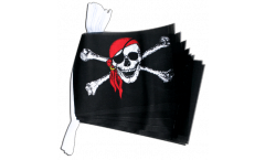 Fahnenkette Pirat mit Kopftuch - 15 x 22 cm