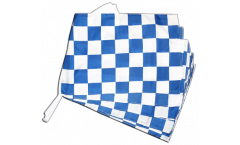 Fahnenkette Karo Blau-Weiß - 30 x 45 cm