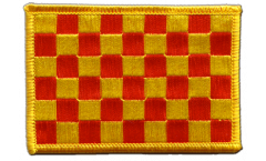 Aufnäher Karo Rot-Gelb - 8 x 6 cm