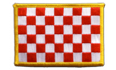 Aufnäher Karo Rot-Weiß - 8 x 6 cm