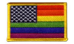 Aufnäher USA Regenbogen - 8 x 6 cm